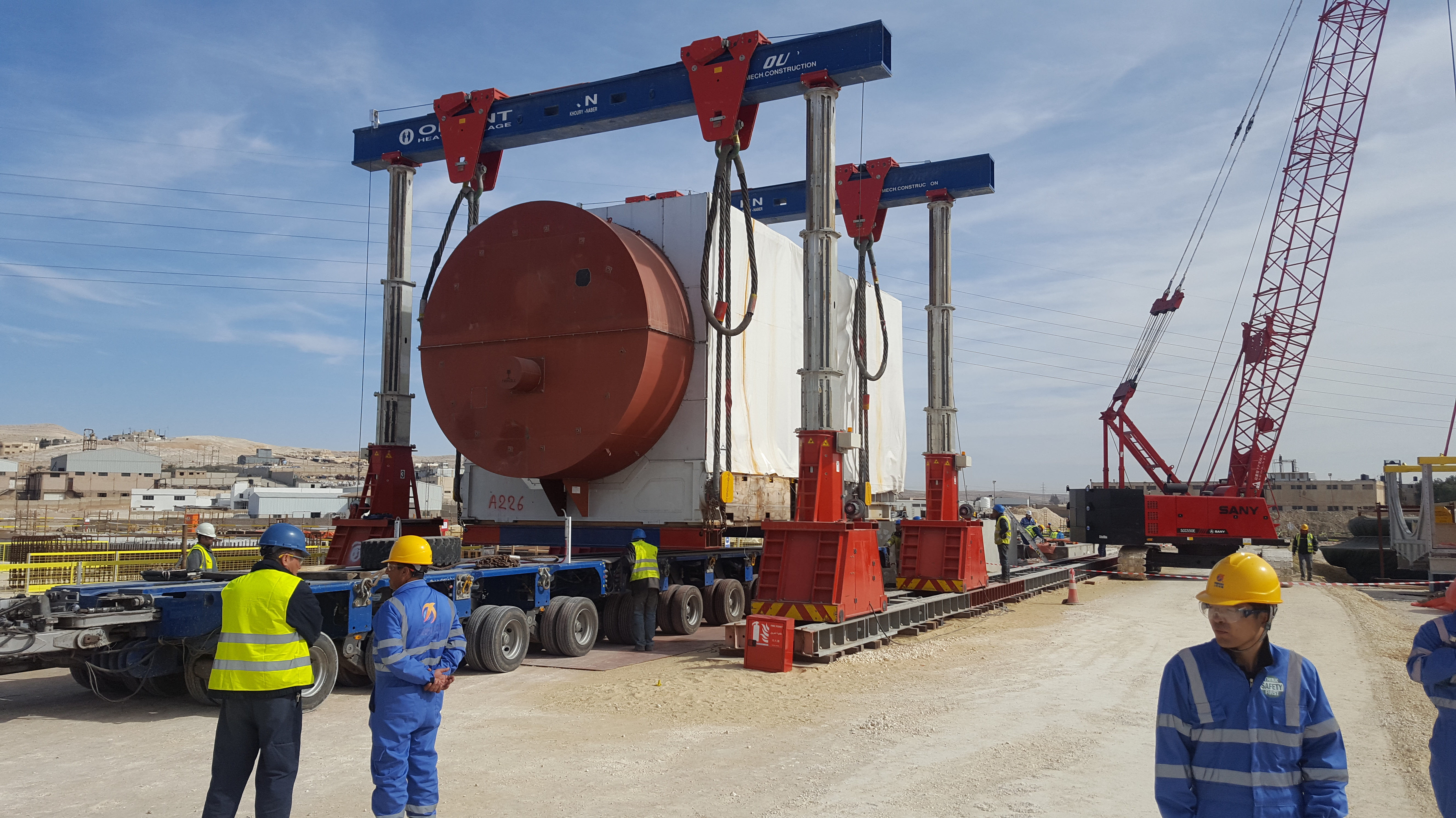 OHH - Installation of GT GTG at ACWA Power Zarqa Project Using SBL500 Gantry Crane OHH - Installation of GT GTG at ACWA Power Zarqa Project Using SBL500 Gantry Crane