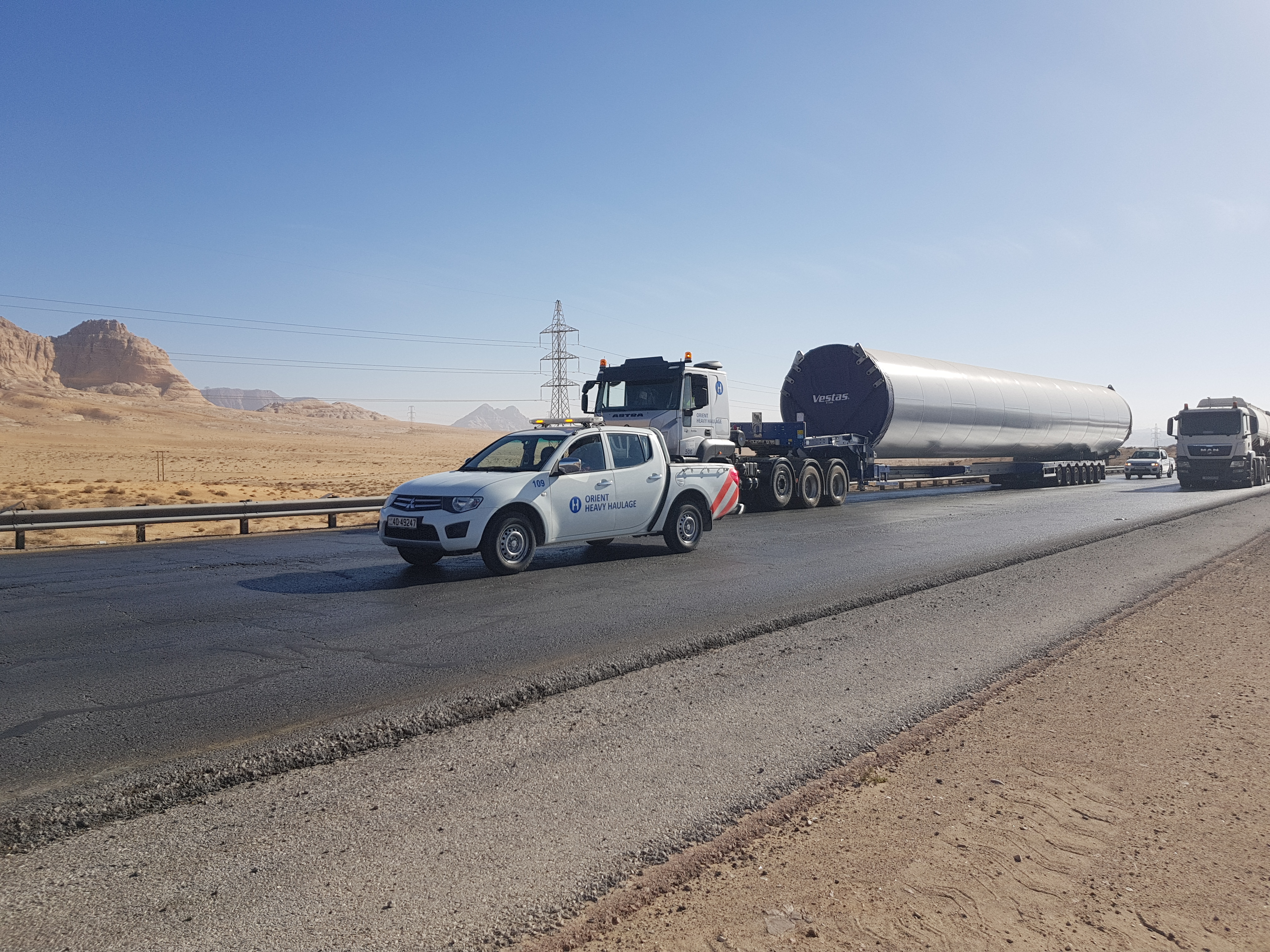 OHH - Transport of Vestas Tower Section for Fujeij WInd Farm