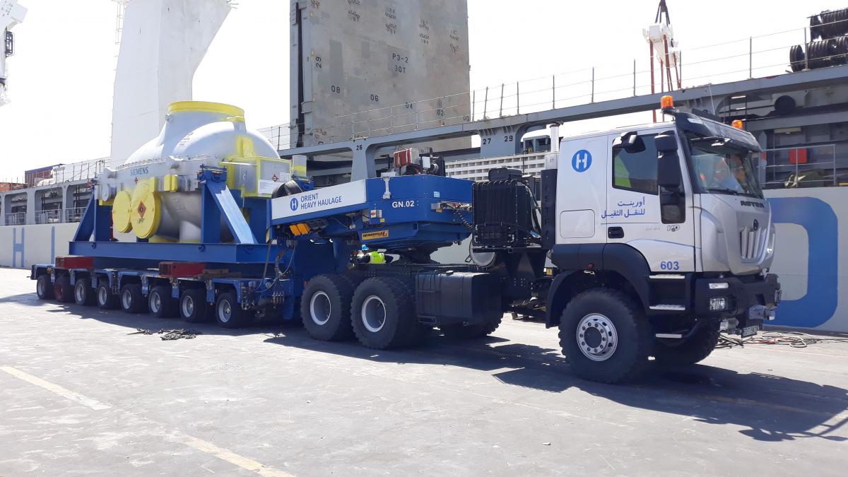 OHH - Transport of Attarat 160t Turbine Section OHH - Transport of Attarat 160t Turbine Section