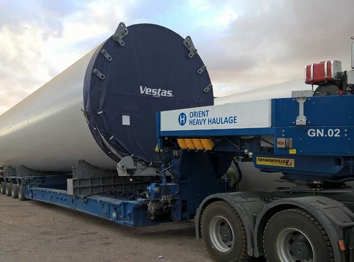OHH - Transport of Vestas Tower Section OHH - Transport of Vestas Tower Section