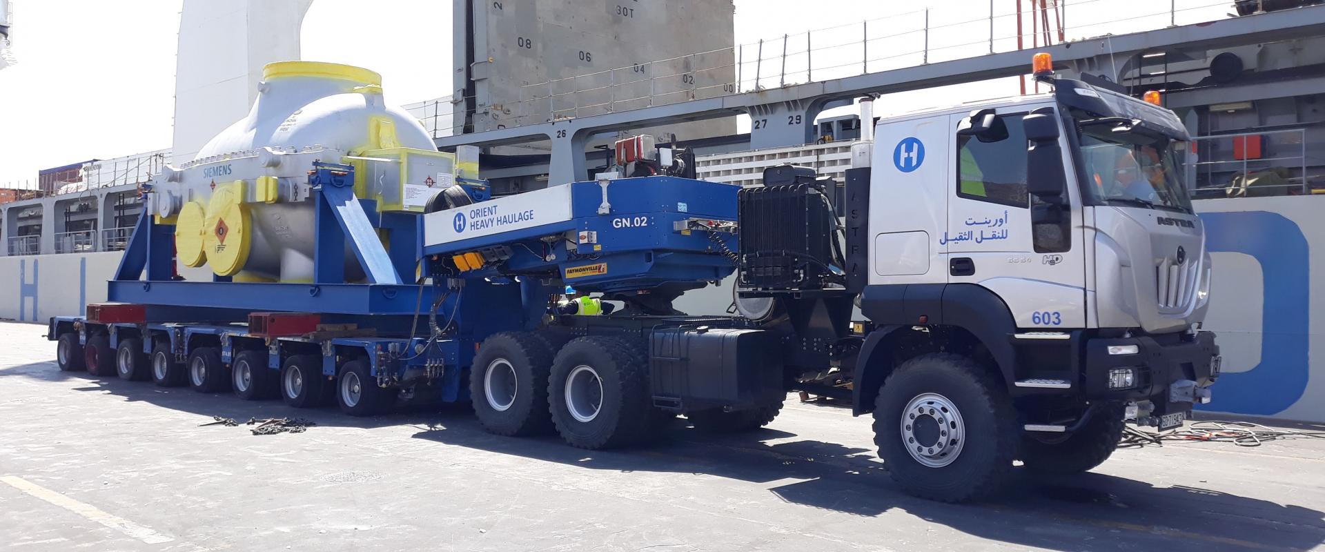 OHH - Transport of Attarat 160t Turbine Section